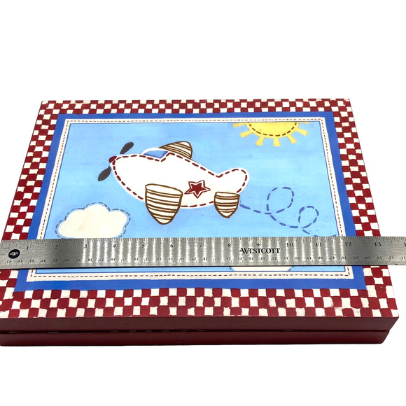 2012 Home Accent Children's Wood Pictures Train & Plane Wall Decoration Nursery - Picture 3 of 9